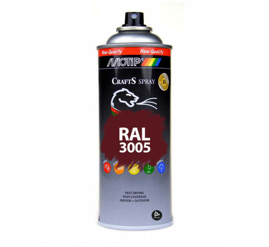 RAL 3005 Wine Red 400 ml Spray i gruppen Spray / Kulrer / 144 st RAL-Kulrer hos Spraycan Sweden AB (103575)