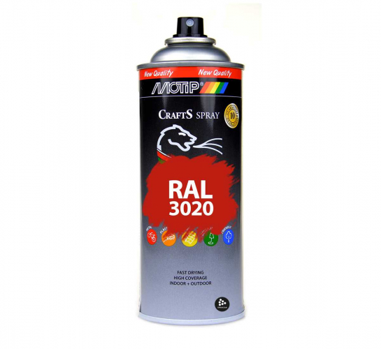 RAL 3020 Traffic Red 400 ml Spray i gruppen Spray / Kulörer / 144 st RAL-Kulörer hos Spraycan Sweden AB (160677)