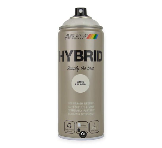 Hybrid RAL 9010 Blank 400 ml i gruppen Spray / Kul�rer / Hybrid hos Spraycan Sweden AB (304703)