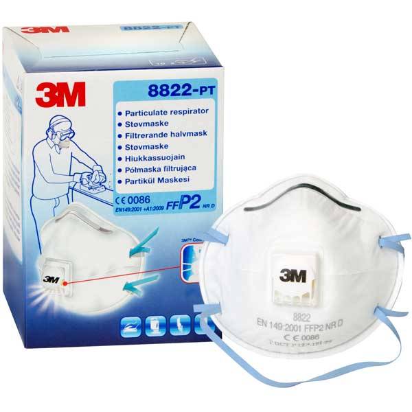 3M Halvmask 8822F 10-Pack i gruppen Tillbehr / Skyddsprodukter / Andningsskydd hos Spraycan Sweden AB (8822F)