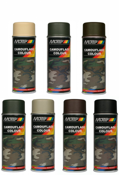 Kamouflagefärgskit 7-olika kulörer i gruppen Spray / Sprayfärg / Kamouflagefärg hos Spraycan Sweden AB (kamoukit7)