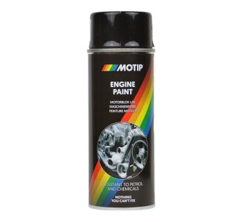 Svart motorfärg i spray, måla motorblock