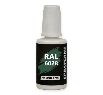RAL 6028 Pine Green bättringsfärg i penselflaska 20 ml
