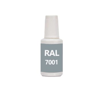 RAL 7001 Silver Grey, vattenbaserad bttringsfrg i penselflaska 20 ml