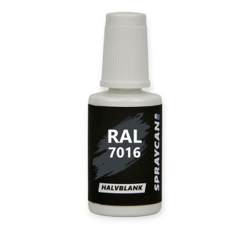 RAL 7016, Anthracite Grey vattenbaserad bättringsfärg i penselflaska 20 ml