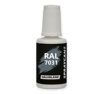Penselflaska 20 ml med vattenbaserad målarfärg RAL 7031, Blue Grey