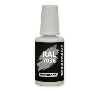 RAL 7036 Platinum Grey, bättringsfärg i penselflaska 20 ml