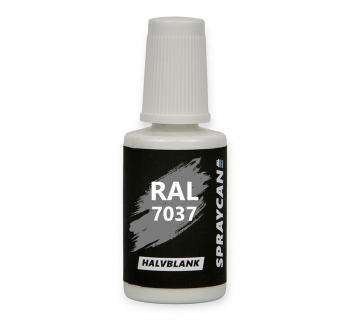 RAL 7037 Dusty Grey, penselflaska med vattenbaserad bättringsfärg 20 ml.