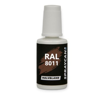 RAL 8011 Nut Brown. Penselflaska med vattenbaserad bättringsfärg 20 ml