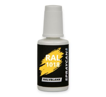 RAL 1018 Zinc Yellow. Penselflaska med vattenbaserad bättringsfärg 20 ml