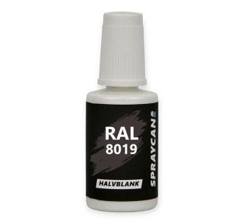 RAL 8019 Grey Brown. Penselflaska med vattenbaserad bättringsfärg 20 ml