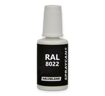 RAL 8022 Black Brown. Lackstift med vattenbaserad bättringsfärg 20 ml