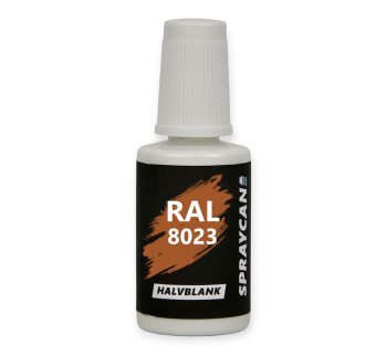 RAL 8023 Orange Brown. Penselflaska med vattenbaserad bättringsfärg 20 ml