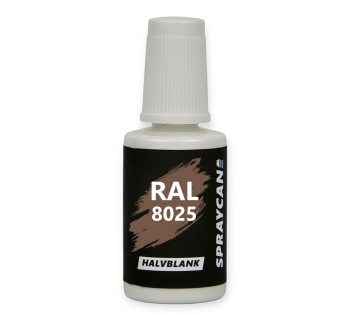 RAL 8025 Pale Brown. Penselflaska med vattenbaserad bättringsfärg 20 ml