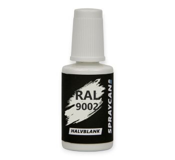 RAL 9002 Grey White. Penselflaska med vattenbaserad bättringsfärg 20 ml