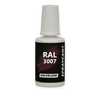 RAL 3007 Black Red. Penselflaska med vattenbaserad bättringsfärg 20 ml