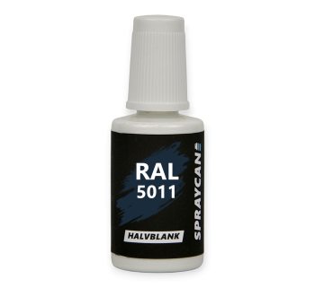 RAL 5011 Steel Blue. Penselflaska med vattenbaserad bättringsfärg 20 ml