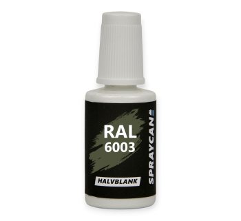 RAL 6003 Olive Green, penselflaska med vattenbaserad bättringsfärg 20 ml