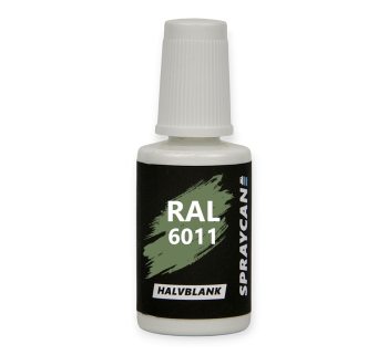 RAL 6011 Reseda Green, penselflaska med vattenbaserad bättringsfärg 20 ml