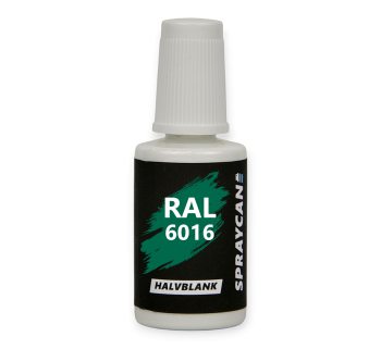 RAL 6016 Turquoise Green, penselflaska med vattenbaserad bättringsfärg 20 ml