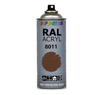 Dupli-Color RAL Acryl 400 ml. Sprayfärg RAL 8011 Nut Brown, brun sprayfärg för inom- och utomhusbruk
