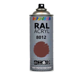 RAL-färg i sprayburk. Rödbrun sprayfärg RAL 8012. Dupli-Color 400 ml