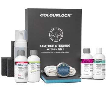 Steering Wheel Kit- Reparationskitt för svart läderratt, allt du behöver för att reparera sliten ratt