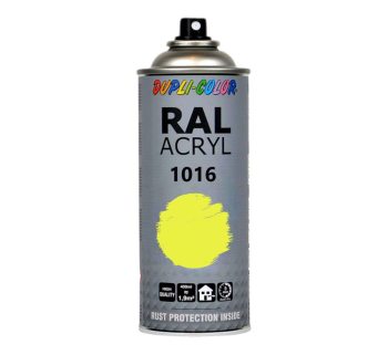 RAL 1016 Sulphur Yellow. Högkvalitativ akryllack på sprayburk 400 ml