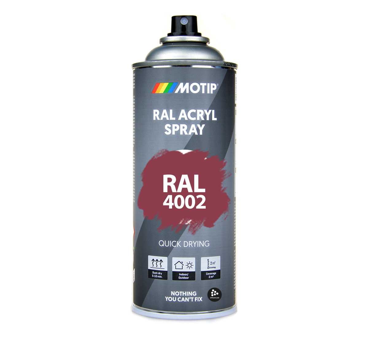MG PRIME RAL 4002 Rotviolett Spraydose – 400 Ml, Matt, Schnelltrocknend, Für Metall, Kunststoff & Hobby