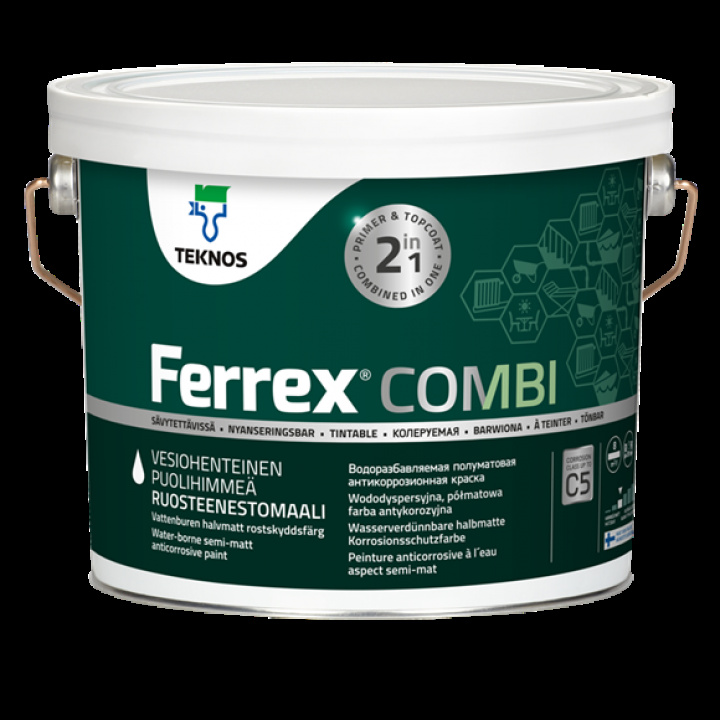 Ferrex Combi 2 i 1 Vit 2,7-Liter i gruppen Målarfärg / Inomhus / Metall hos Spraycan Sweden AB (0340101003)