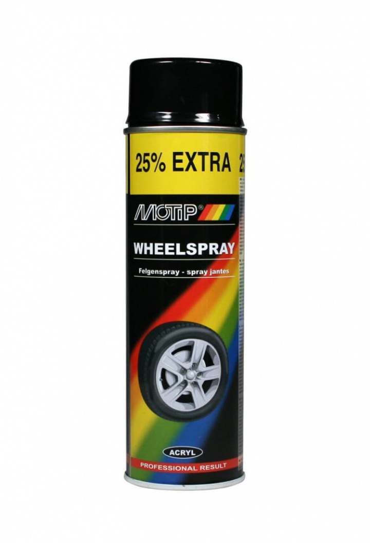 Fälgfärg Svart Blank 500 ml i gruppen Spray / Bilprodukter / Styling / Fälgfärg hos Spraycan Sweden AB (04018)