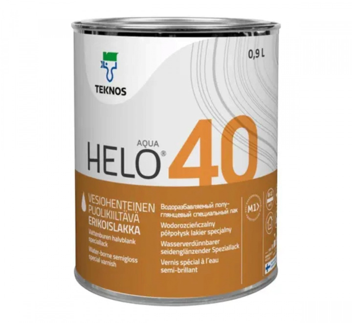 Helo Aqua 40 Halvblank Klarlack 0,9L i gruppen Målarfärg hos Spraycan Sweden AB (0480100001)