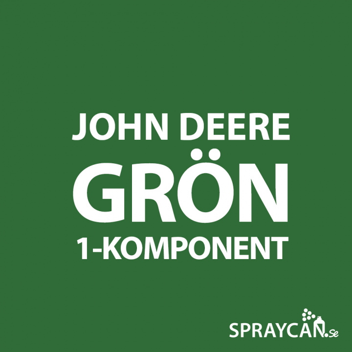 1K Sprayfärg John Deere Grön 400 ml i gruppen Spray / Kulörer / Entreprenad / Maskiner hos Spraycan Sweden AB (05053-7)