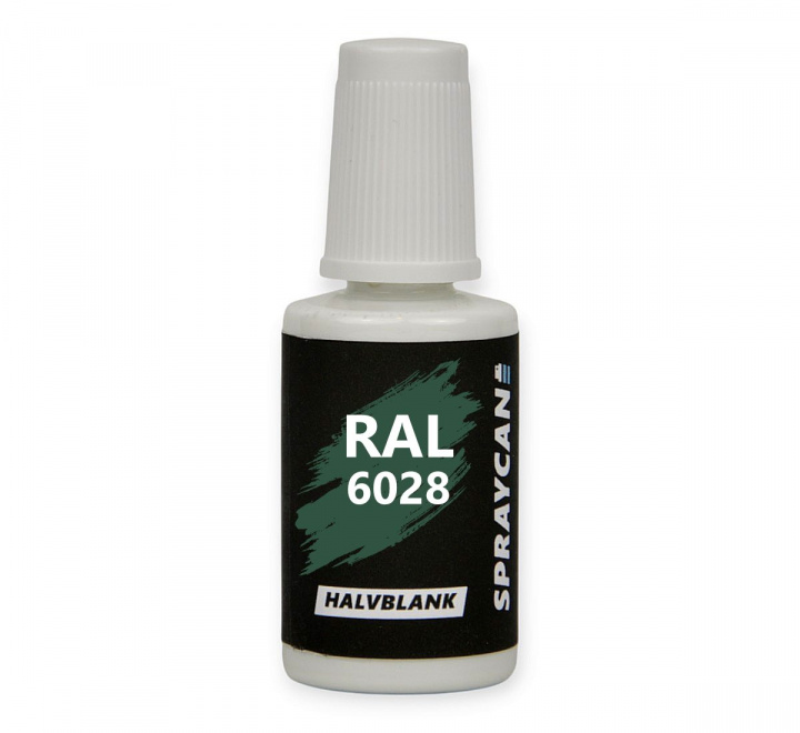 RAL 6028 Pine Green bättringsfärg i penselflaska 20 ml