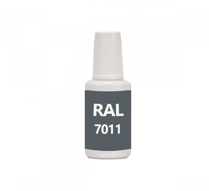 RAL 7011 Iron Grey, btttringsfrg i penselflaska 20 ml