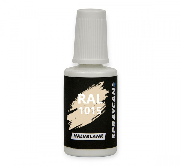 RAL 1015 liten penselflaska med bättringsfärg, 20 ml