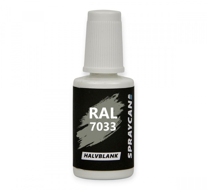 RAL 7033 penselflaska med vattenbaserad bättringsfärg 20 ml