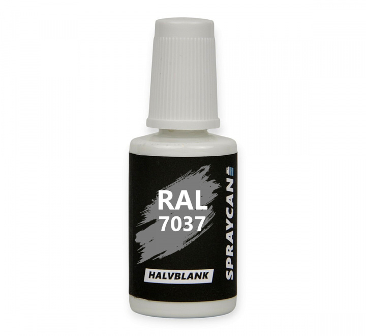 RAL 7037 Dusty Grey, penselflaska med vattenbaserad bättringsfärg 20 ml.