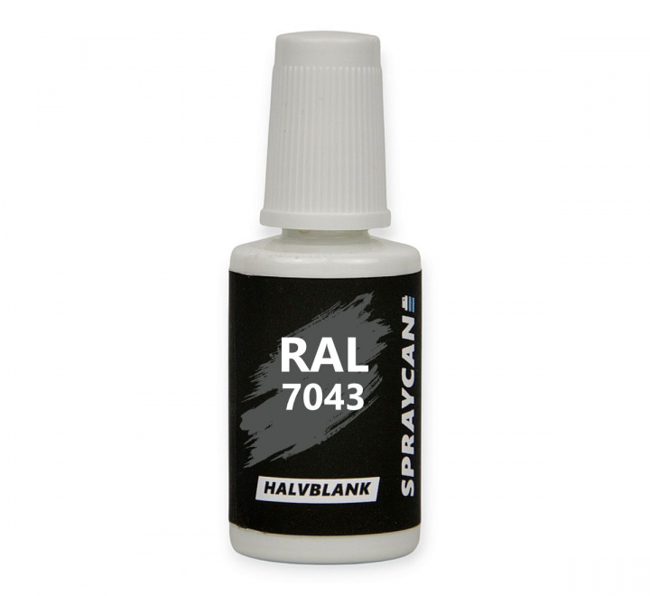 RAL 7043, Traffic Grey B. Bättringsfärg i penselflaska 20 ml