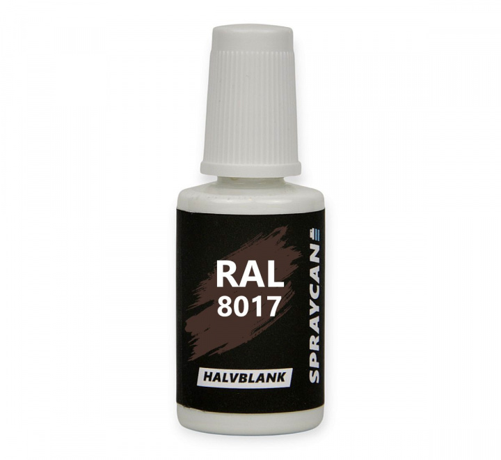 RAL 8017 RAL 8017 Chocolate Brown. Penselflaska med vattenbaserad bättringsfärg 20 ml