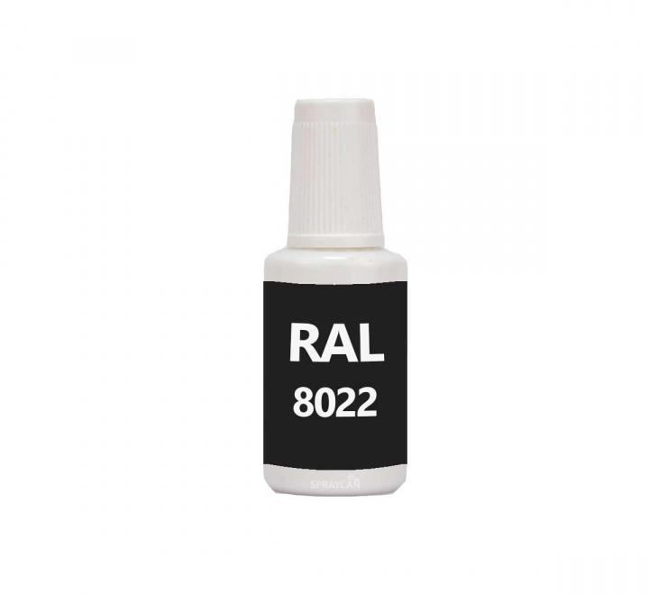 RAL 8022 Black Brown. Lackstift med vattenbaserad bttringsfrg 20 ml