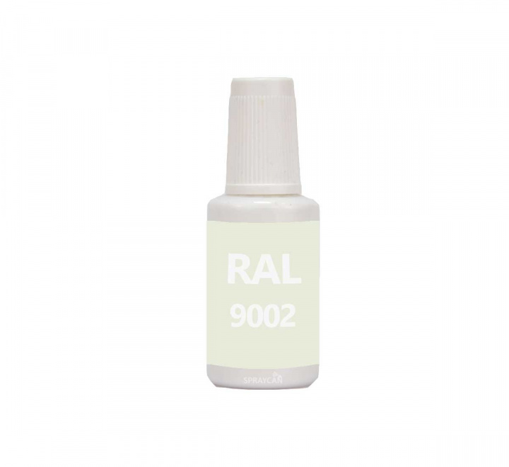 RAL 9002 Grey White. Penselflaska med vattenbaserad bttringsfrg 20 ml