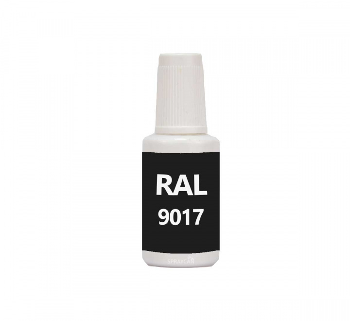 RAL 9017 Traffic Black. Penselflaska med vattenbaserad bttringsfrg 20 ml