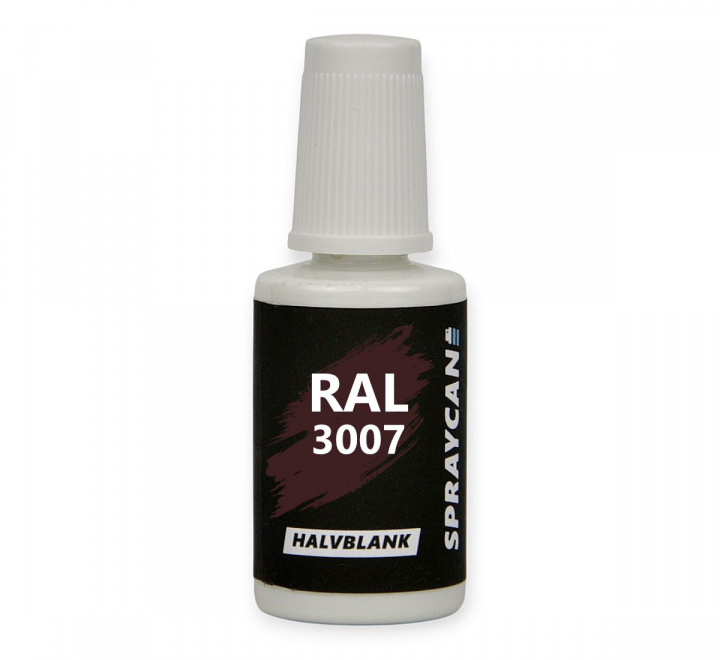 RAL 3007 Black Red. Penselflaska med vattenbaserad bättringsfärg 20 ml