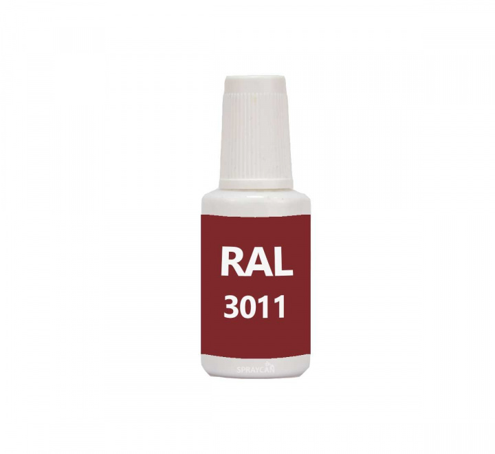 RAL 3011 Brown Red | penselflaska med vattenbaserad bttringsfrg 20 ml
