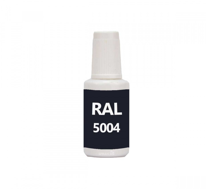 RAL 5004 Black Blue. Penselflaska med vattenbaserad bttringsfrg 20 ml