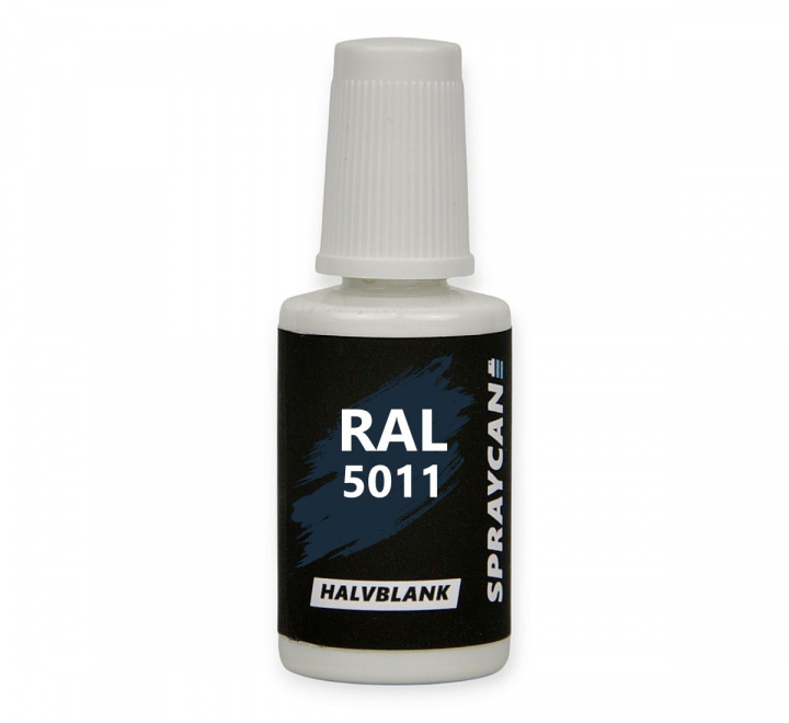 RAL 5011 Steel Blue. Penselflaska med vattenbaserad bättringsfärg 20 ml
