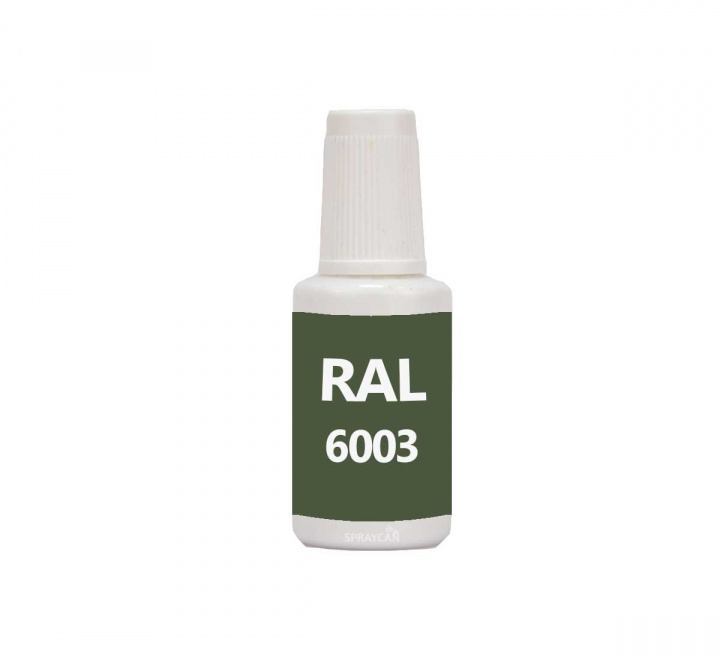 RAL 6003 Olive Green, penselflaska med vattenbaserad bttringsfrg 20 ml