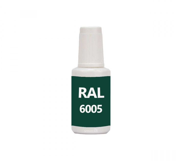 RAL 6005 Moss Green, penselflaska med vattenbaserad bttringsfrg 20 ml