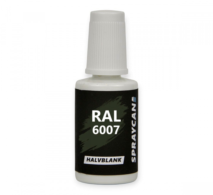 RAL 6007 Bottle Green, penselflaska med vattenbaserad bättringsfärg 20 ml